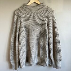 Beige Knit Sweater (size large)